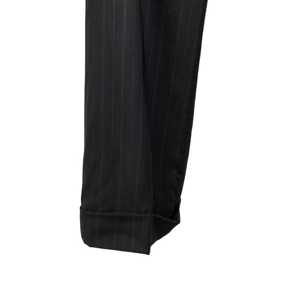 Ann Taylor‎ Pants Womens 0 Dark Blue Margo Pinstripe  Wool Work Slacks NWT $128 - Picture 6 of 11
